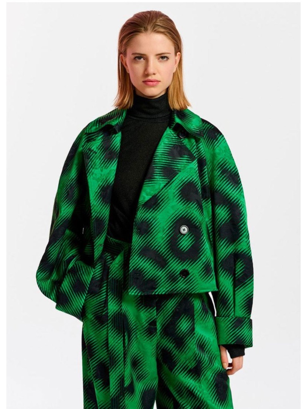 Essentiel Antwerp Veste ELEVEN Oversized Jacket - Combo Green Key
